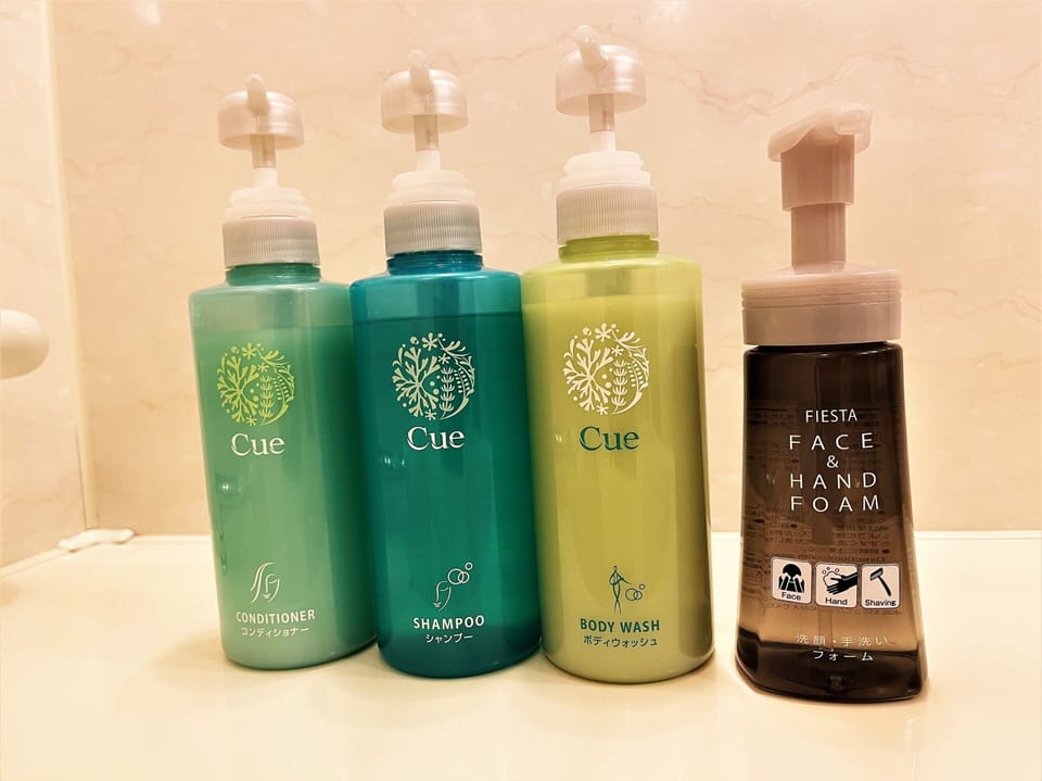 Shower, free toiletries, hair dryer, slippers