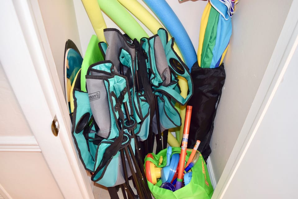 The unit is stocked with everything you'll need for the beach