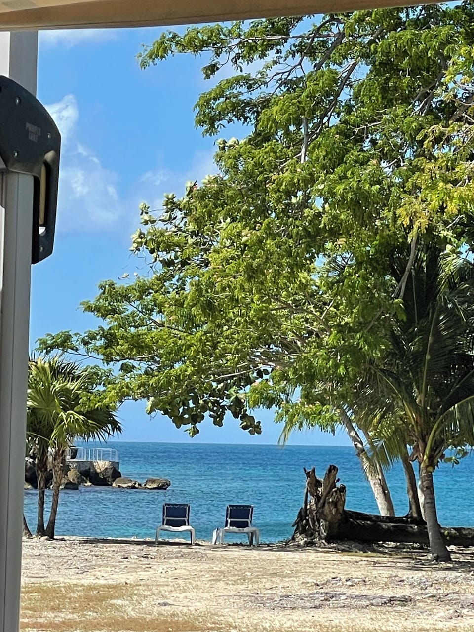 Beautiful view of the Caribbean Sea from the back deck.
