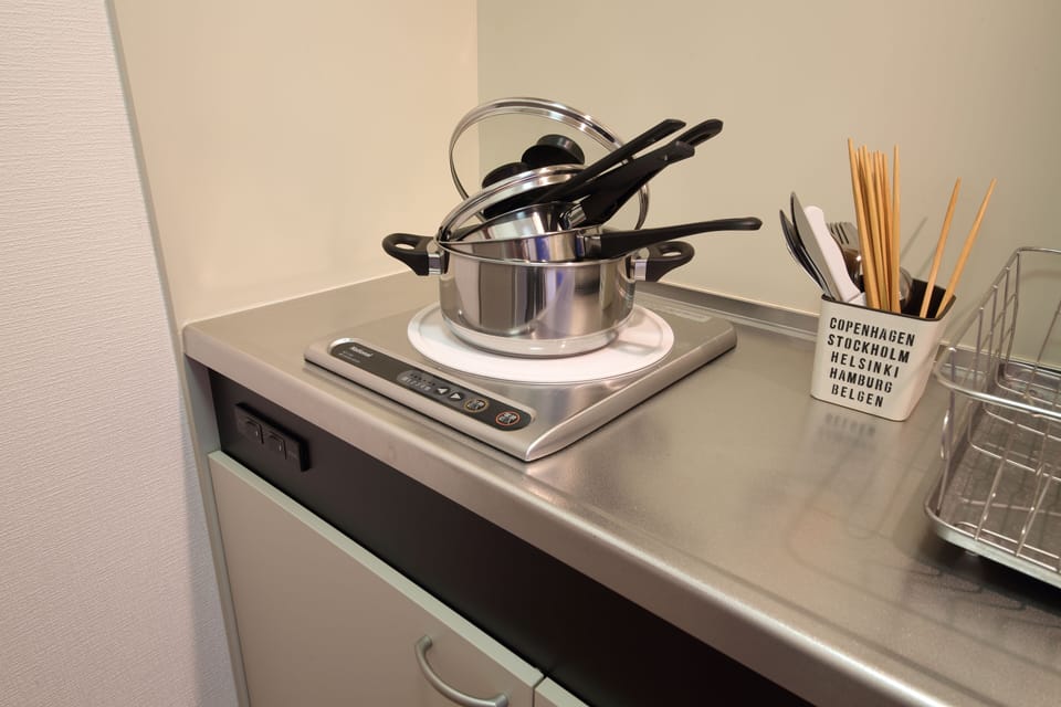 1 Bedroom Apartment | Private kitchenette | Fridge, microwave, stovetop, electric kettle