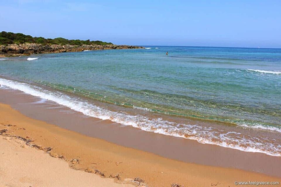 Lagouvardos Beach with Golden Sand and Crystal-Clear Waters – 8km Away