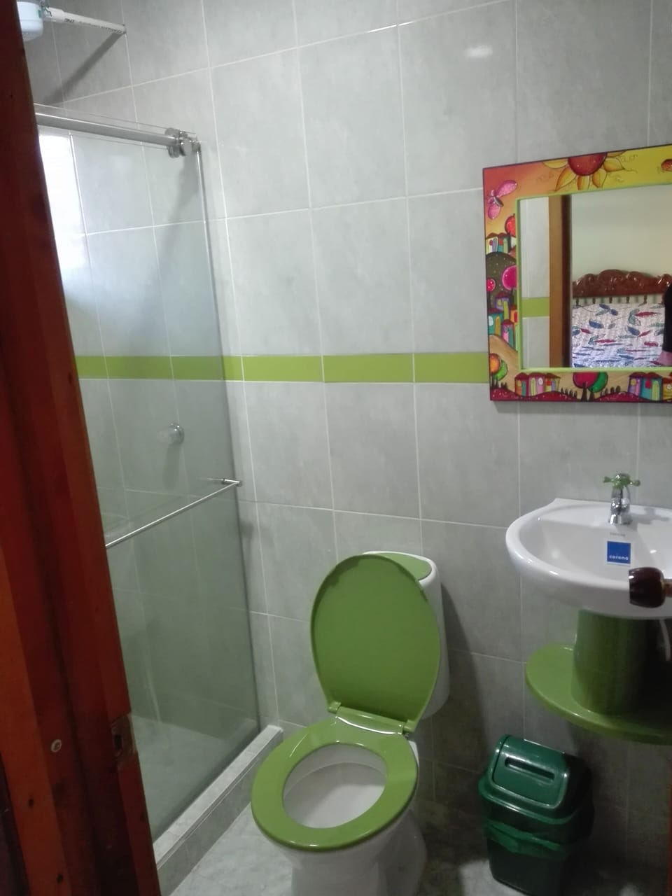 Standard Double Room, 1 Bedroom, Private Bathroom, Pool View | Bathroom | Shower, rainfall showerhead, towels, soap