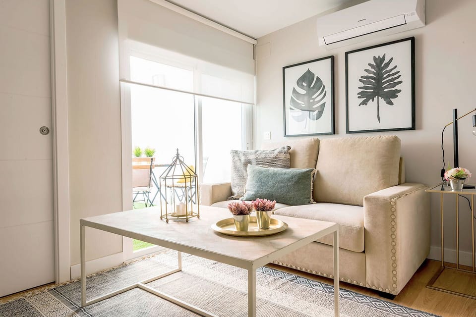 Apartment (1 Bedroom) | Living area | 32-inch TV with cable channels