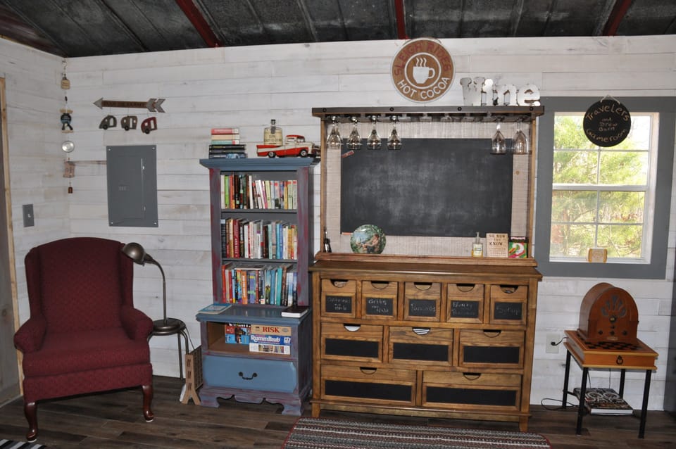 Traveler's Game Room and Brew Barn.
This is shared space.