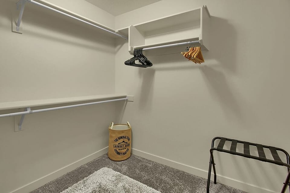 HUGE walk-in closet in master suite
