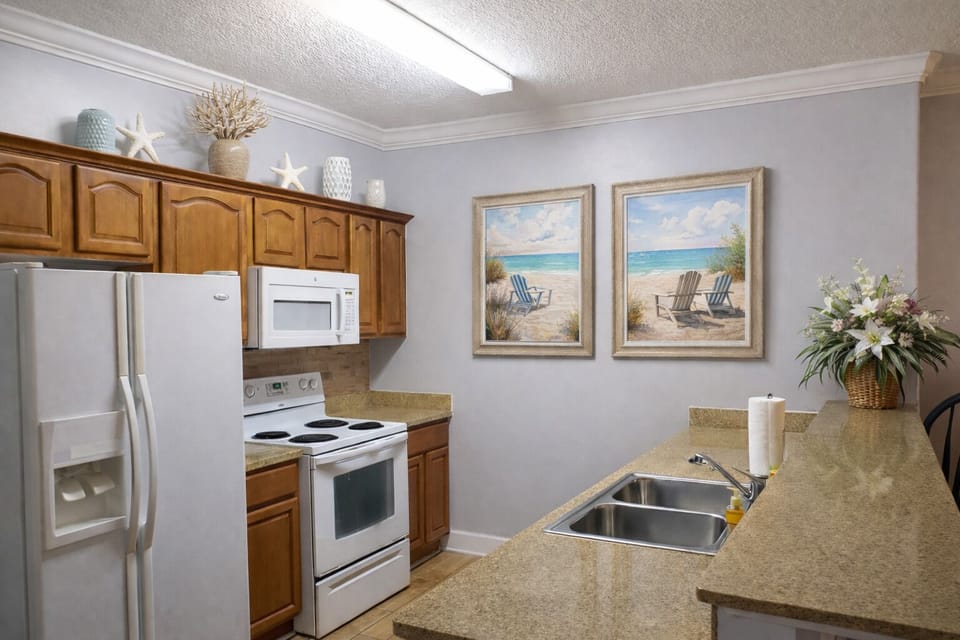 Fully stocked kitchen