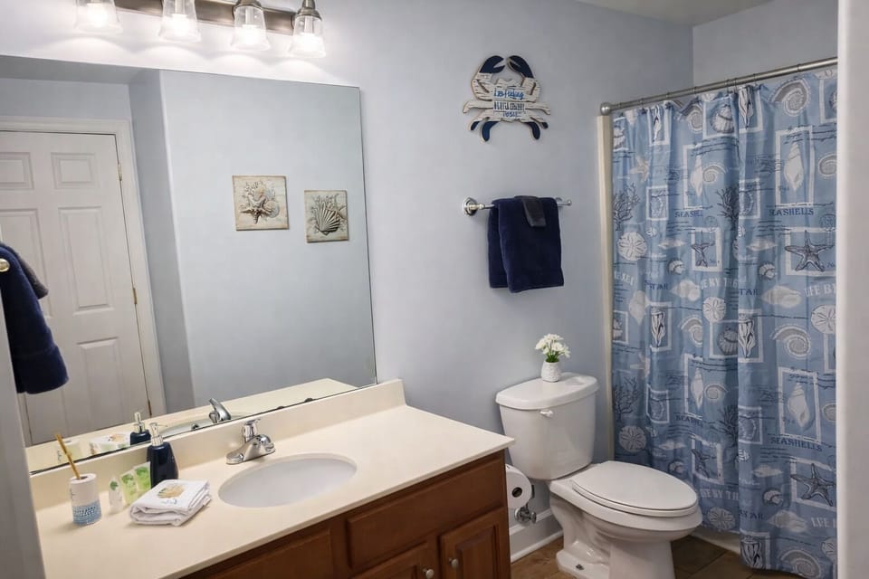 Second bathroom joins directly with second bedroom