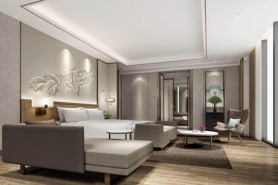 Executive Suite, 1 King Bed | Premium bedding, minibar, in-room safe, desk