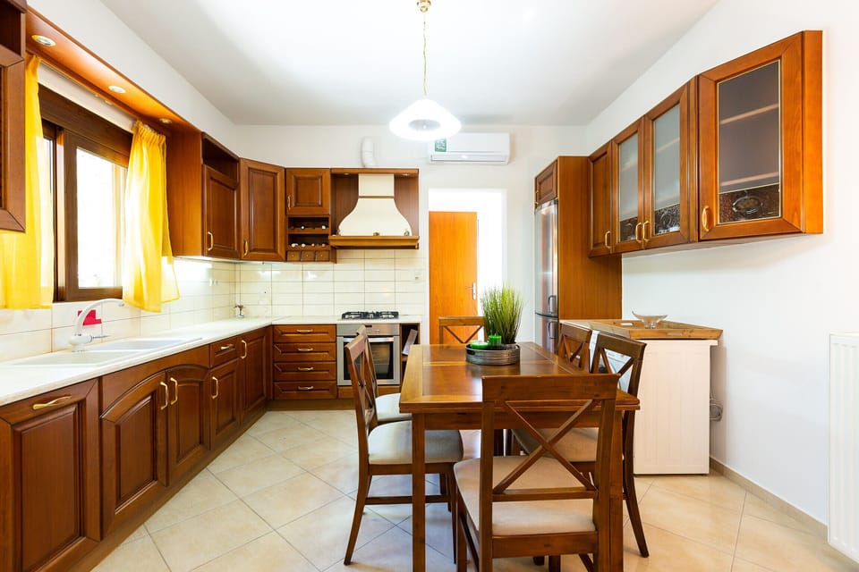 Dining area & Modern kitchen of Modern house,Next to amenities,Short drive to north & south Cretan beaches,Spili,Crete