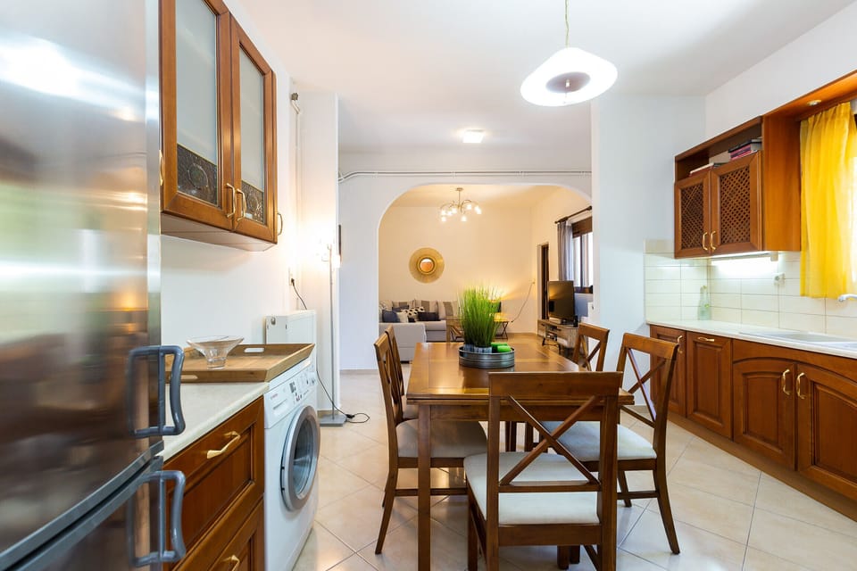 Dining area & Modern kitchen of Modern house,Next to amenities,Short drive to north & south Cretan beaches,Spili,Crete