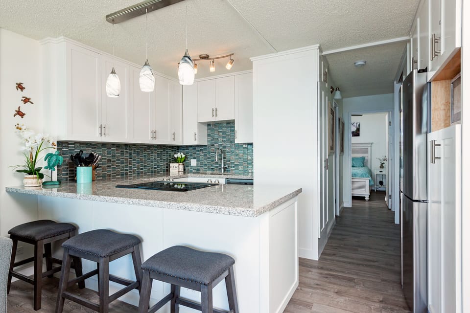 View from Kitchen to Bedroom