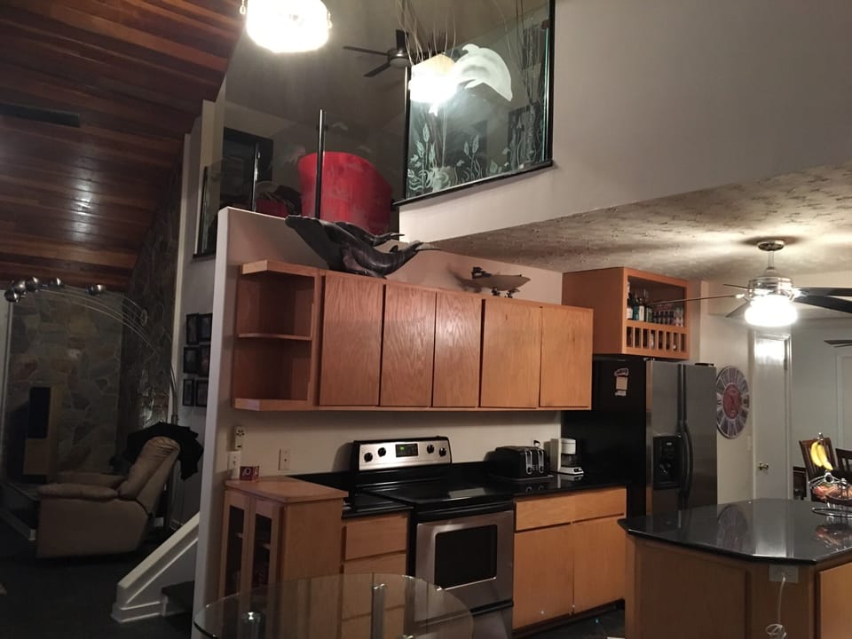 The kitchen, middle level.