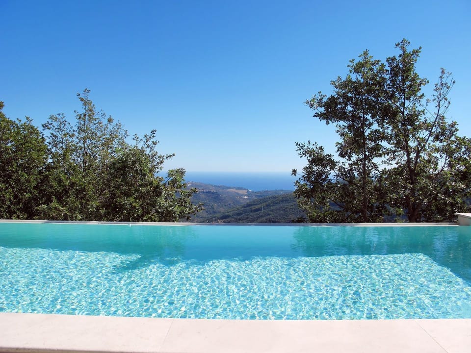 Swimming Pool, Property, Blue, Sky, Natural Landscape, Azure, Daytime, Real Estate, Vacation, Tree