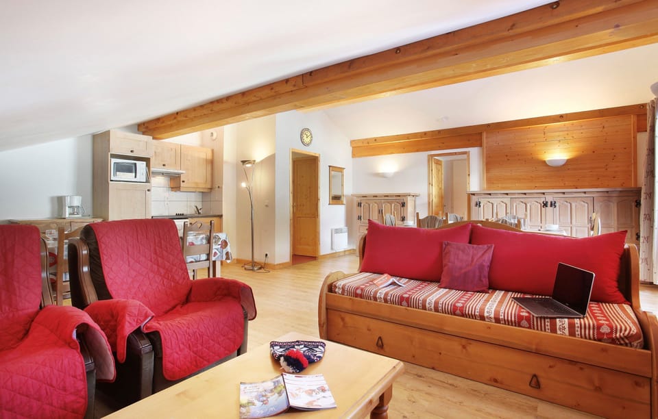 Sink into the cozy sofa after a day exploring the area.