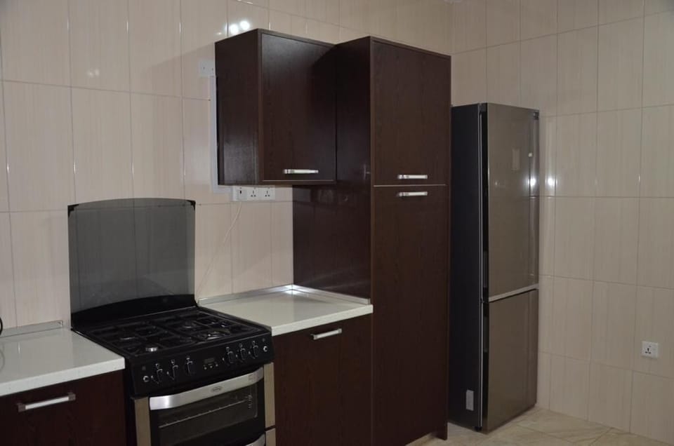 Deluxe Apartment | Private kitchen | Fridge, microwave, oven, stovetop