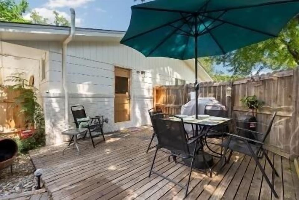 You own private deck and fenced yard