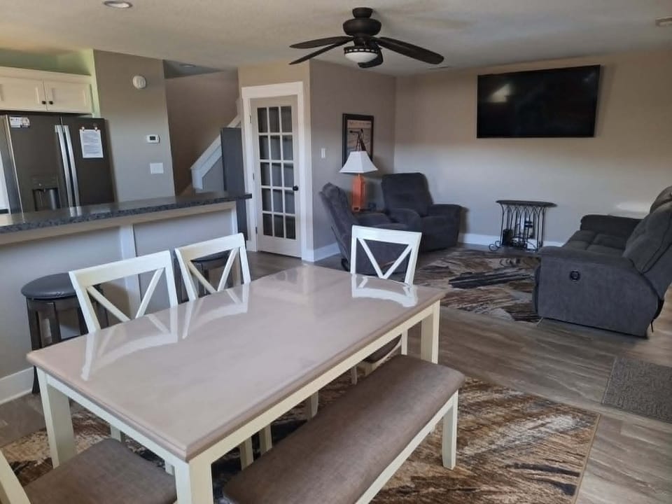 Open floor plan is bright, convenient and great for spending time together.
