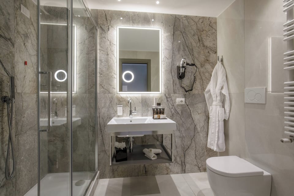 Deluxe Double or Twin Room | Bathroom | Free toiletries, hair dryer, bidet, towels