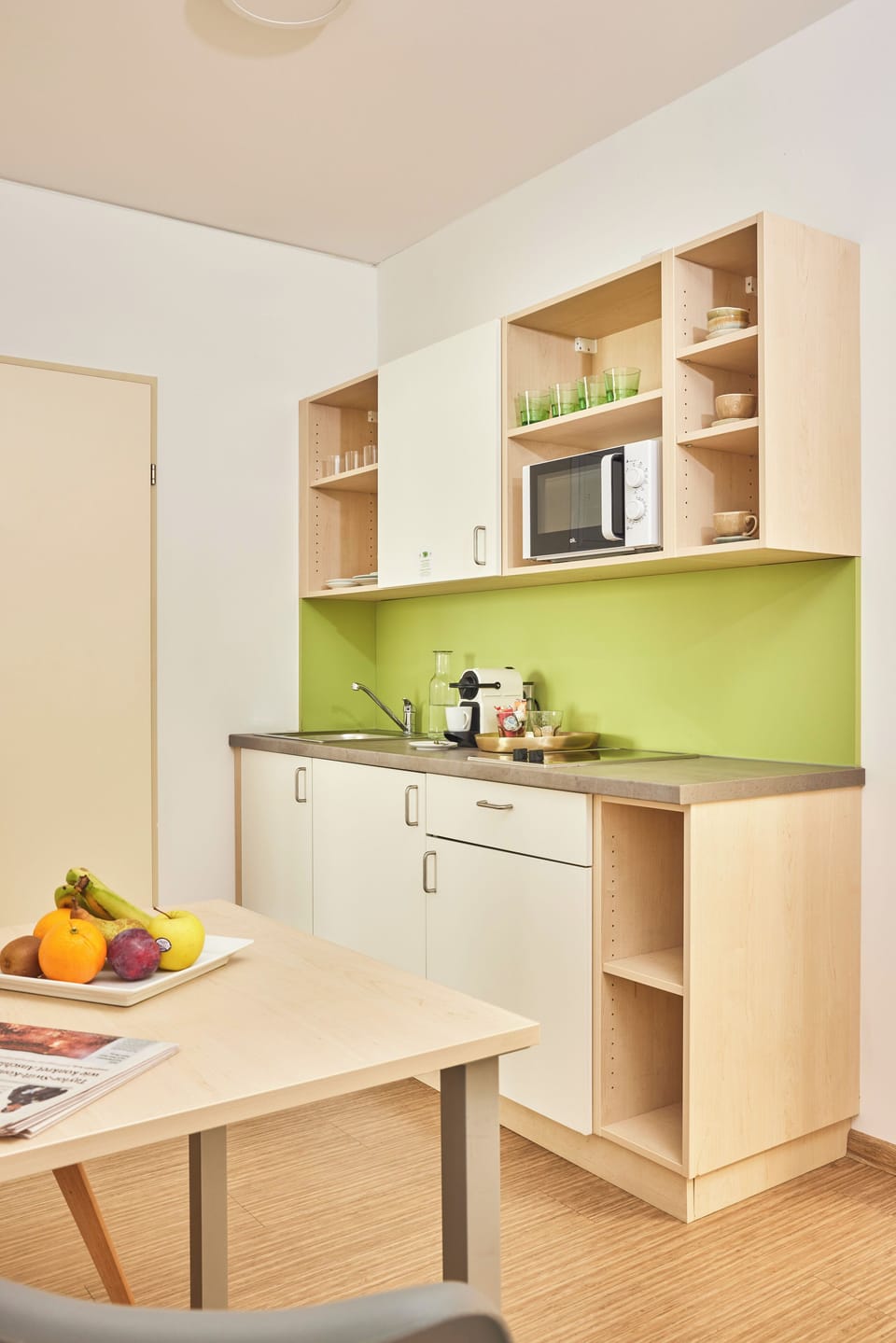 Standard Apartment, 2 Bedrooms | Private kitchen | Fridge, microwave