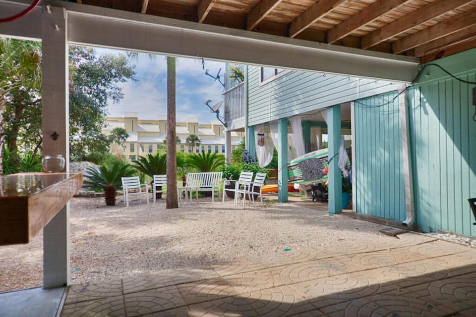 Exterior BBQ area (hammock not shown here)