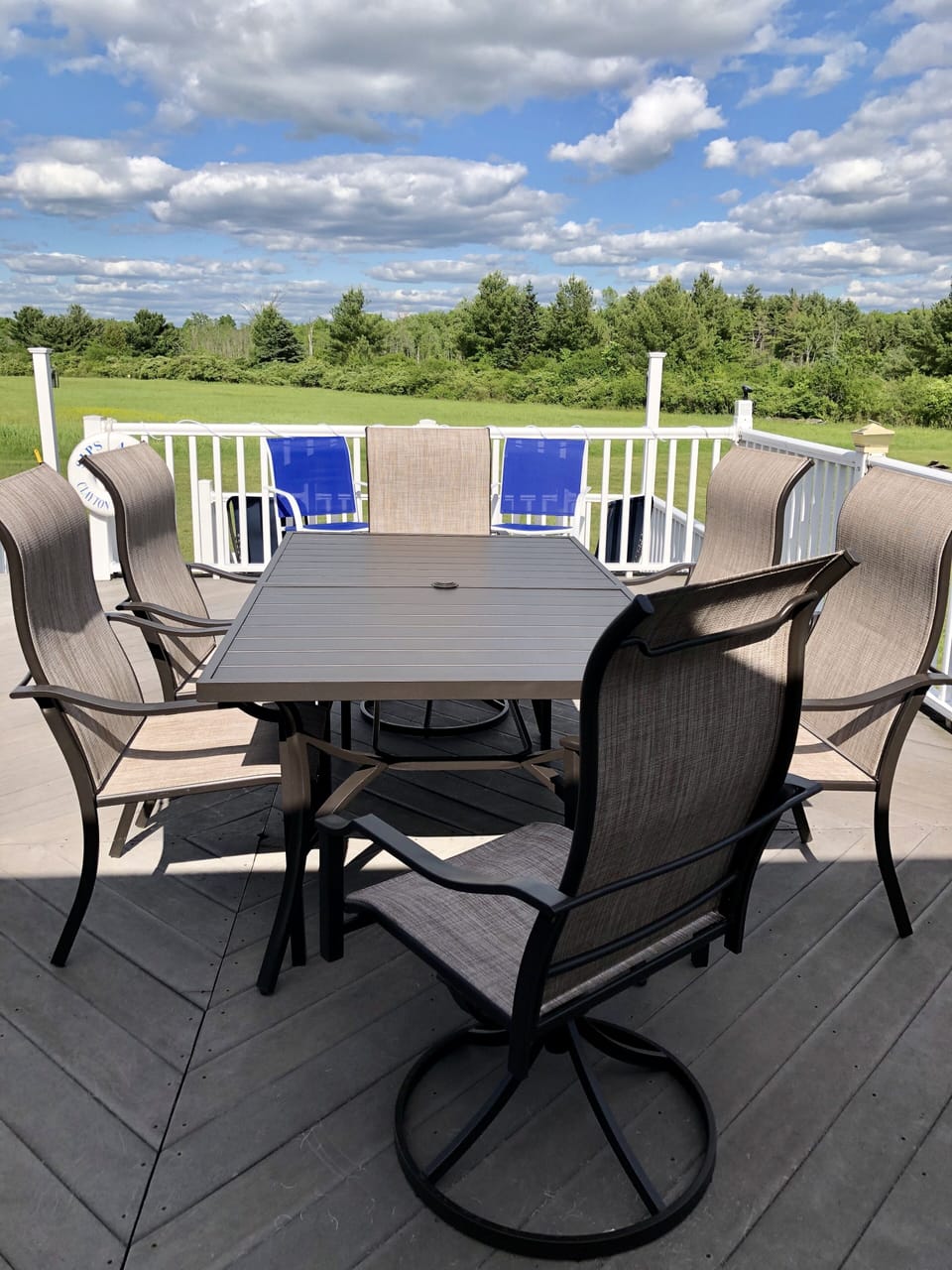 Top level of deck