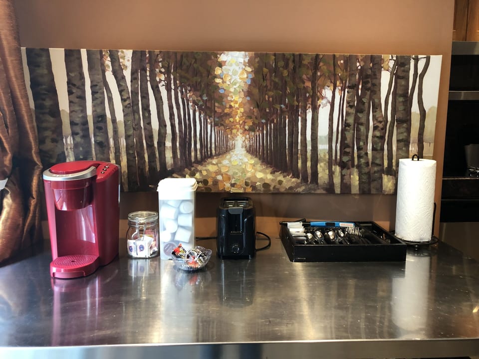 Coffee station.