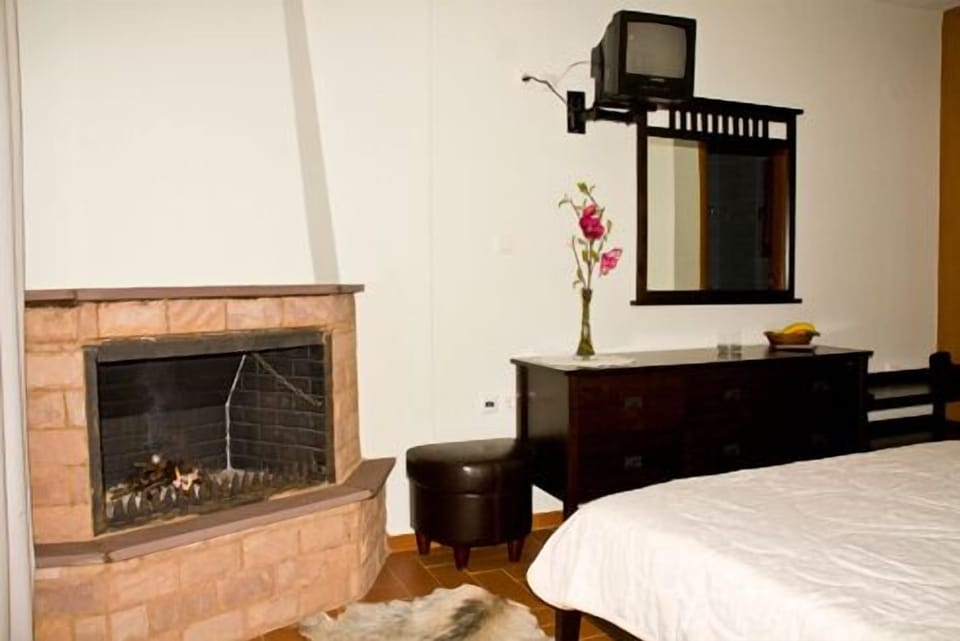 Double Room, 1 Queen Bed, Fireplace, Mountain View | Premium bedding, down comforters, Select Comfort beds, minibar