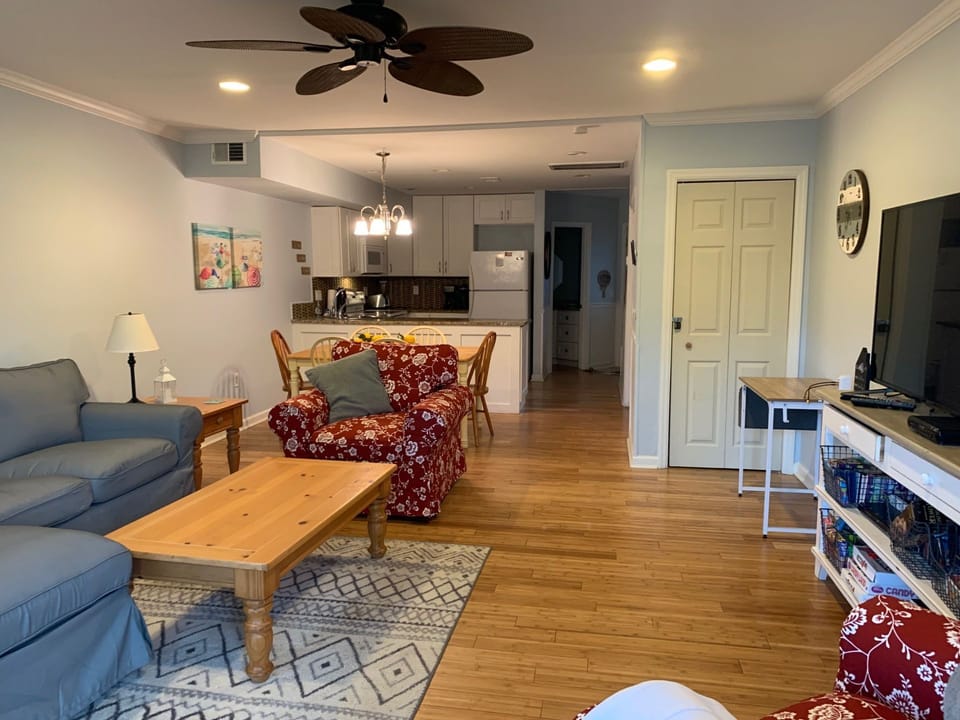 Open Concept Living Area Viewed from Patio