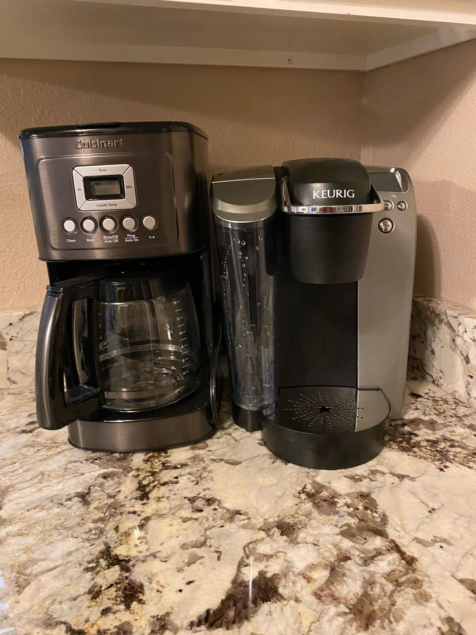 Keurig coffee pot and a regular coffee pot . Bring your favorite brand!