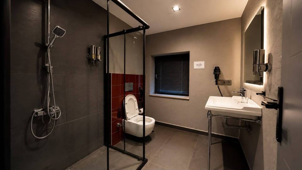 Deluxe Double Room | Bathroom | Shower, hair dryer, slippers, towels