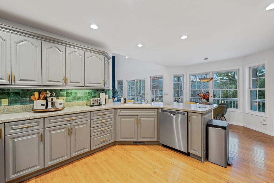 Bright Kitchen with Scenic Views of the Surrounding Landscape.