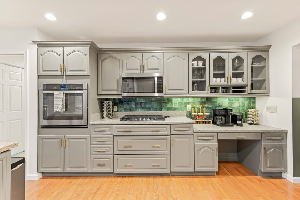 Everything You Need with Ample Dinnerware and Glassware provided.