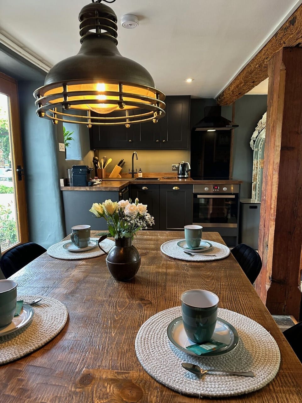 Deluxe Apartment, Hot Tub, Garden View (The East Wing) | Private kitchen | Highchair