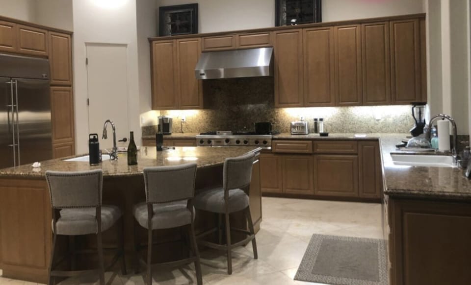 Kitchen evening view 
