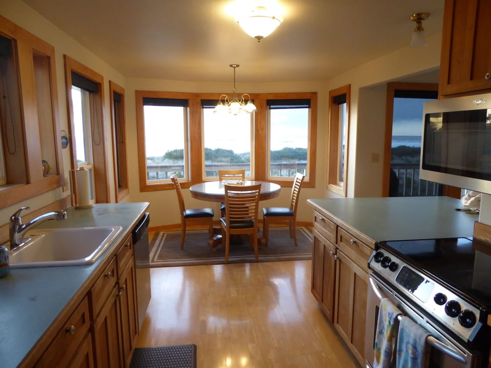 View of beautiful scenery from the kitchen!