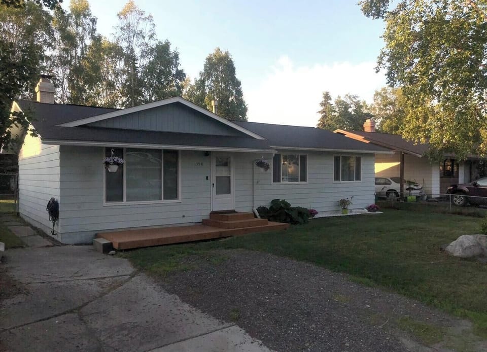 Front of the house and parking