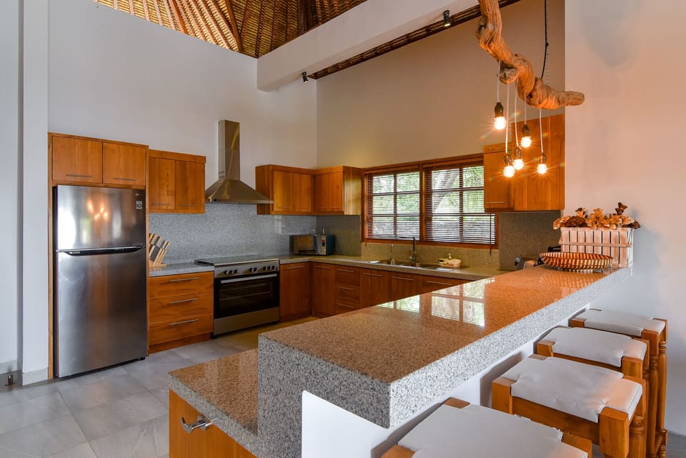 Exclusive Villa, 2 Bedrooms, Private Pool, Beach View | Private kitchen | Full-size fridge, microwave, oven, stovetop