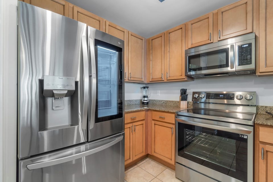 Large Smart Refrigerator.  Vacation in style