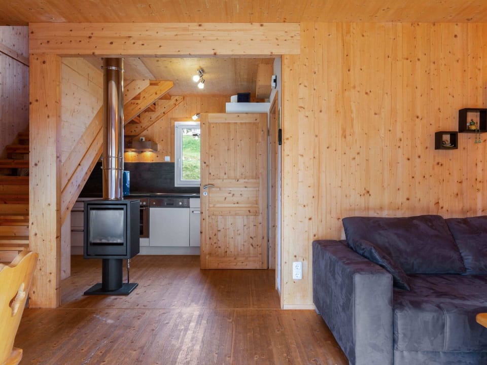 Chalet | Private kitchen | Stovetop, electric kettle, cookware/dishes/utensils, dining tables