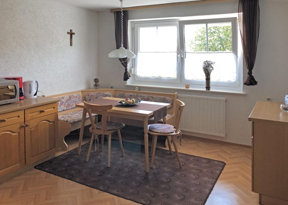 Apartment | Private kitchen | Stovetop, electric kettle, toaster, highchair