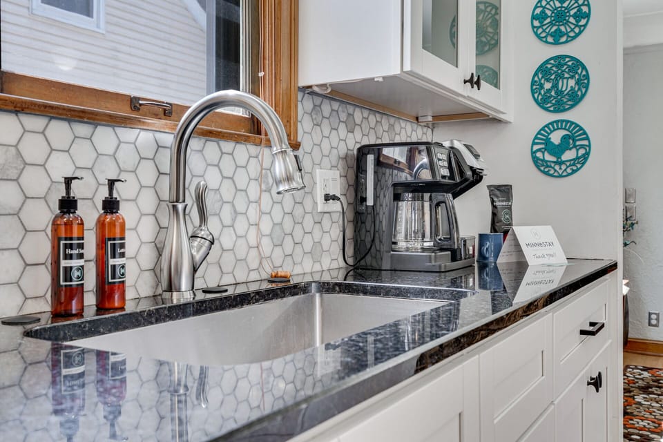 The property has plenty of thoughtful amenities, including a complementary bag of coffee from your hosts, Minnestay.