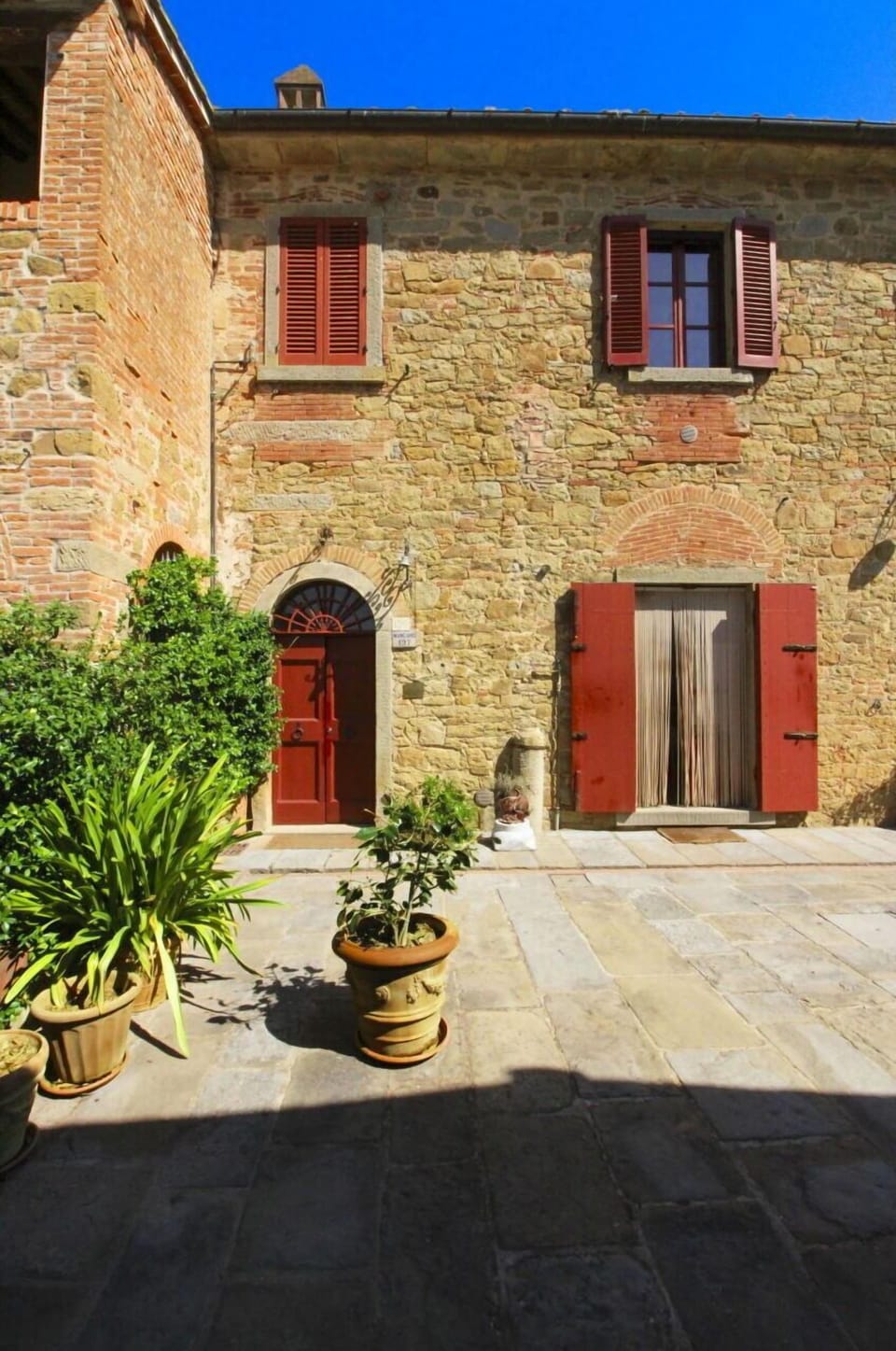 Door, Brick, Brickwork, Estate, Driveway, Hacienda, Flowerpot, Yard, Houseplant, Farmhouse