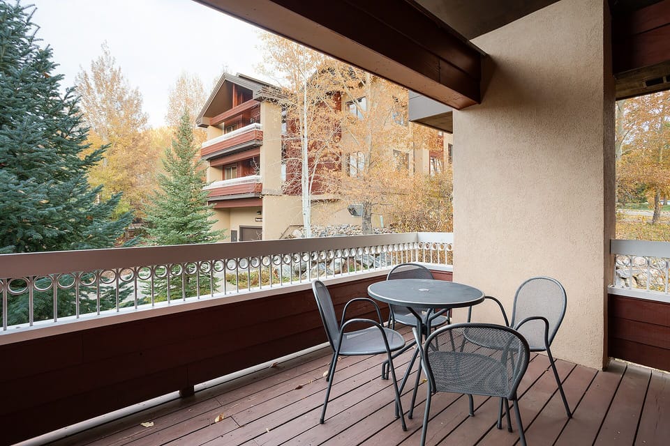 Sip your morning coffee on your private balcony while enjoying peaceful neighborhood views and autumn colors all around.