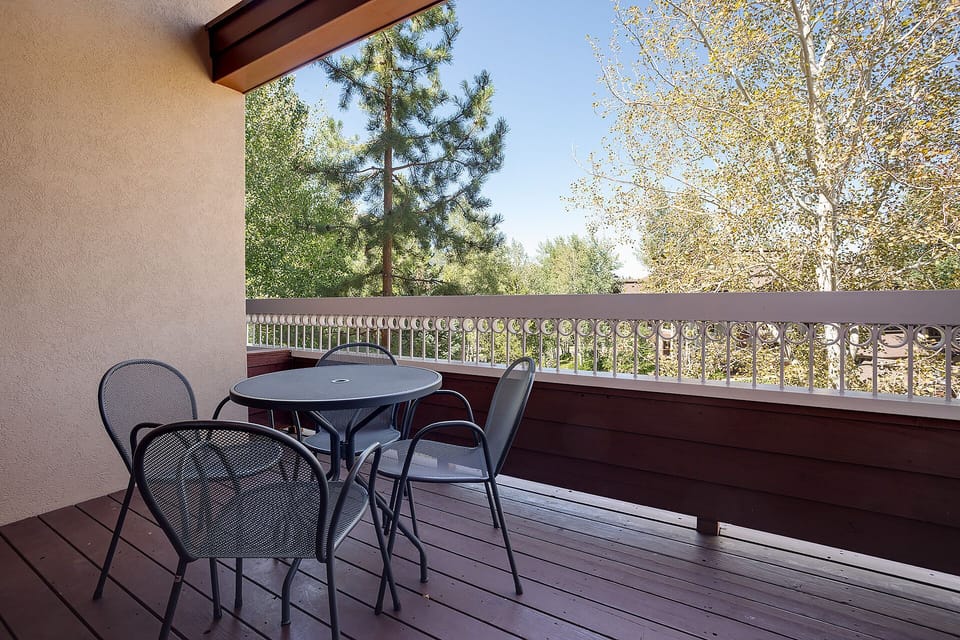 Step onto your private balcony for morning coffee or evening relaxation, surrounded by peaceful treetops and fresh air.