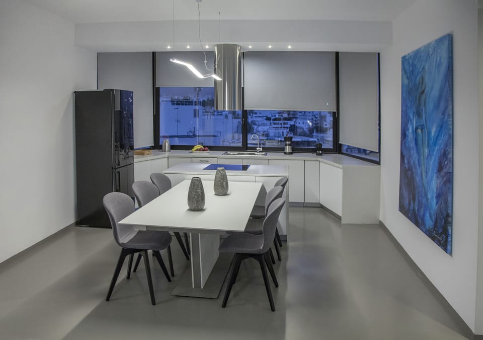 Dining table and the kitchen