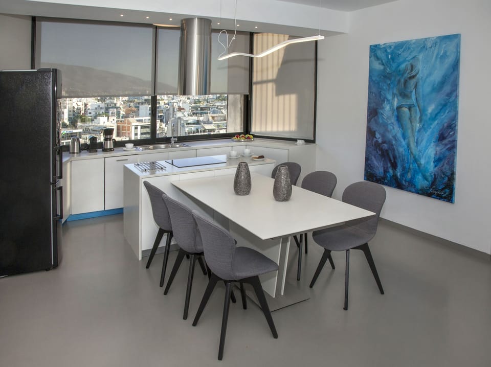 Dining table and the kitchen