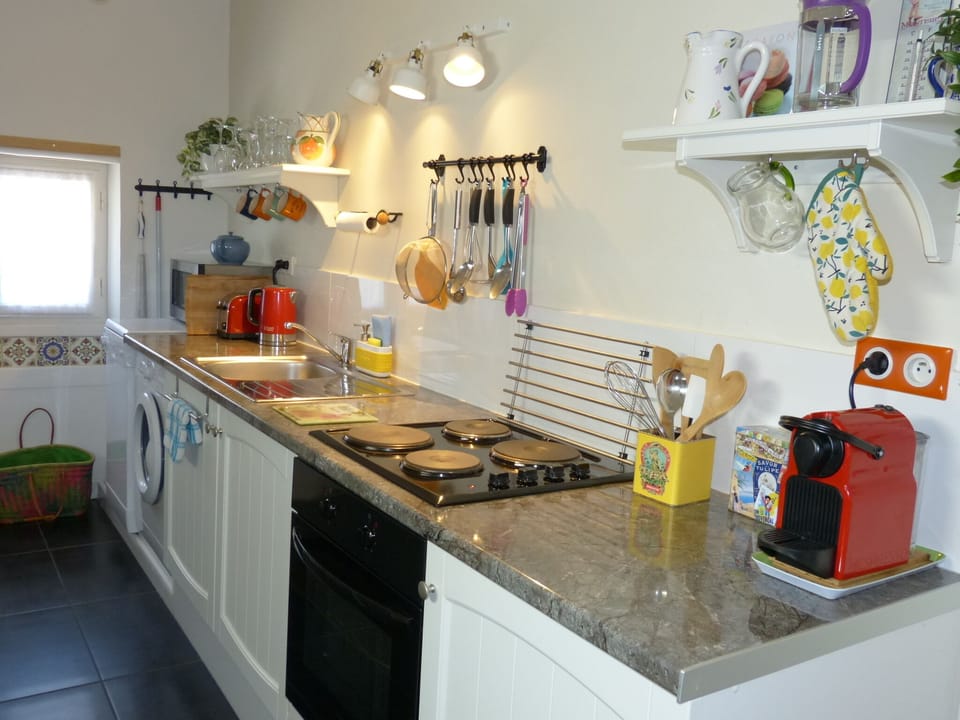 There is a well equipped contemporary dining kitchen