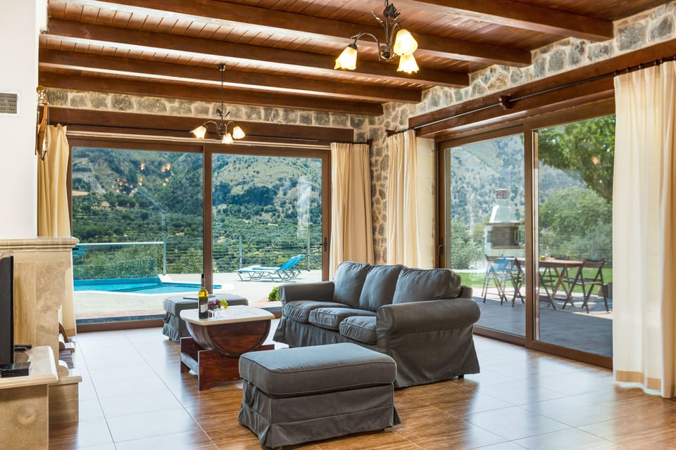 Downstairs is the 1st Living room.