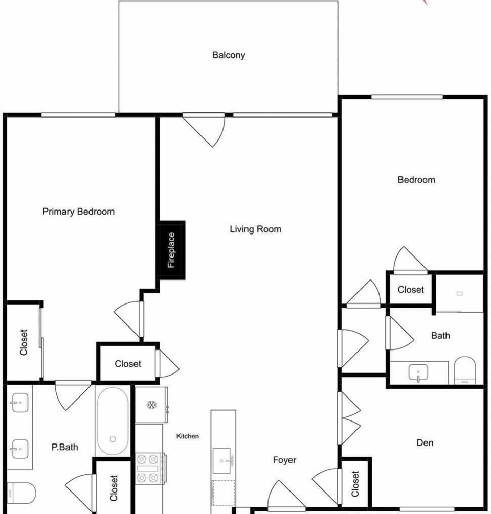 Your home's thoughtful layout maximizes comfort with spacious bedrooms, den, and private balcony.