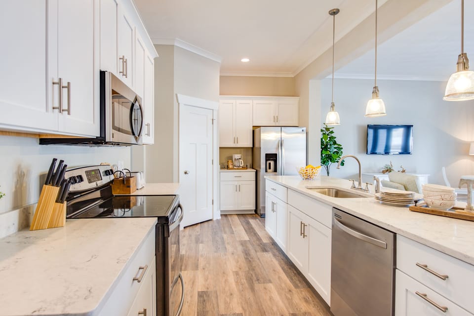Fully stocked kitchen